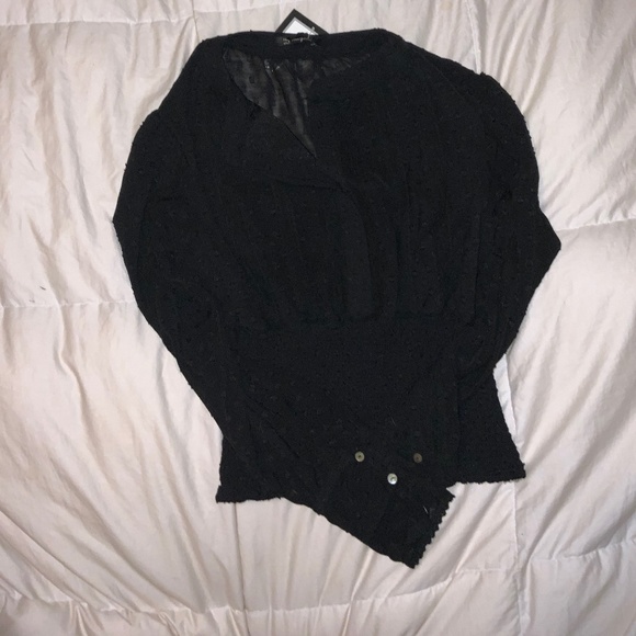Cute black slim small shirt - Picture 1 of 4